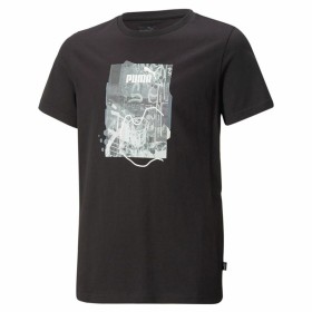 Jungen Kurzarm-T-Shirt Puma Essentials+ Street Art Grap Schwarz