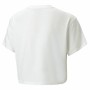 Kurzarm-T-Shirt für Kinder Puma Logo Cropped Weiß