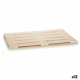 Tablett für Snacks Braun Holz 40 x 2 x 60 cm (12 Stück)
