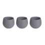 Set of pots Anthracite Plastic 12 x 12 x 11 cm (6 Units)