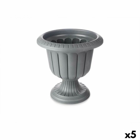 Cache-pot Verre Anthracite Plastique 47,6 x 47 x 47,4 cm (5 Unités)