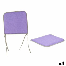 Chair cushion Lilac 38 x 2,5 x 38 cm (4 Units)