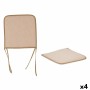 Stuhl-Kissen Beige 38 x 2,5 x 38 cm (4 Stück)