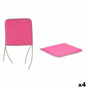 Chair cushion Pink 38 x 2,5 x 38 cm (4 Units)