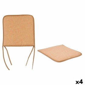 Chair cushion Brown 38 x 2,5 x 38 cm (4 Units)