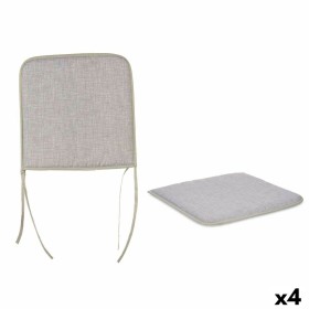 Chair cushion Light grey 38 x 2,5 x 38 cm (4 Units)