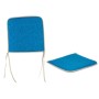 Coussin de chaise Turquoise 38 x 2,5 x 38 cm (4 Unités)