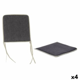 Chair cushion Dark grey 38 x 2,5 x 38 cm (4 Units)