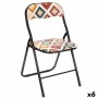 Folding Chair Boho Chic Black PVC Metal 43 x 46 x 78 cm (6 Units)