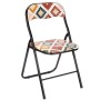 Folding Chair Boho Chic Black PVC Metal 43 x 46 x 78 cm (6 Units)