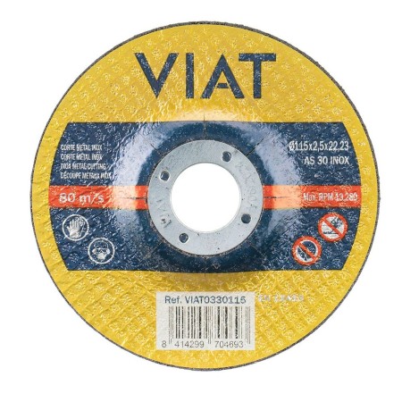 Abrasive disc Viat 0330115 Metall Rostfritt stål Ø 115 x 2,5 x 22,2 mm