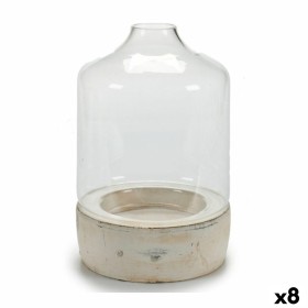 Ljusstakar Transparent Sten Glas 15,2 x 22,5 x 15,2 cm (8 antal)