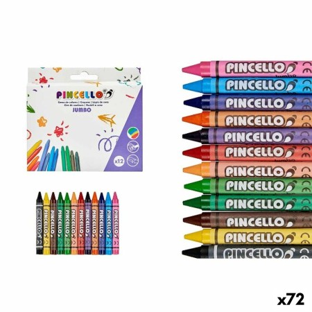 Tjocka färgpennor Jumbo Multicolour Vax (72 Antal)