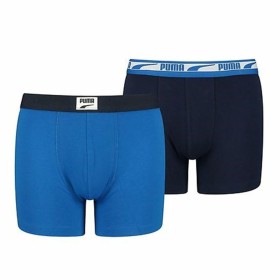 Children's boxer shorts Puma Logo Patch 2 Units Blue