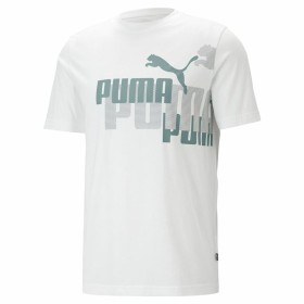 T-Shirt Puma Ess+ Logo Power Weiß Unisex