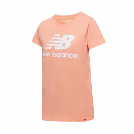 T-shirt New Balance Essentials Stacked Rosa