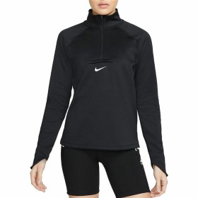 T-shirt med lång ärm Nike Dri-FIT Element Running Svart Kvinna
