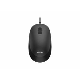 Mouse with Cable and Optical Sensor Philips SPK7207BL/00 1200 DPI Black