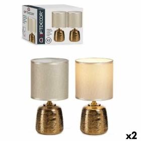 Bordslampa Set Gyllene Keramik 40 W 13 x 13 x 26 cm (6 antal)