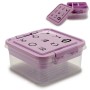 Jewelry box Purple Transparent Plastic 24,5 x 11,5 x 26 cm (12 Units)