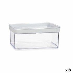 Jar Transparent Silicone polystyrene ABS 1,1 L 10,5 x 9 x 21 cm (18 Units)