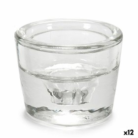 Bougeoir Transparent verre 6 x 4,3 x 6 cm (12 Unités)