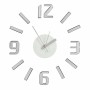 Horloge Murale Adhésif Argenté ABS EVA Ø 35 cm (6 Unités)