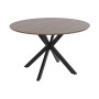 Dining Table Home ESPRIT Brown Black Iron MDF Wood 120 x 120 x 75 cm