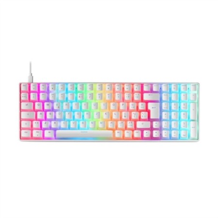 Tastatur Mars Gaming MKULTRAWRES Weiß Qwerty Spanisch