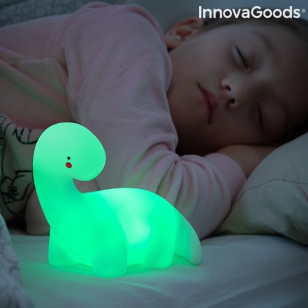 Lampe LED multicolore Dinosaure Lightosaurus InnovaGoods IG815318 Blanc Autocollants (1 Unités) (Reconditionné B)