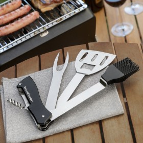 5 in 1 Grillwerkzeug-Set BBKit InnovaGoods V0103127 Metall Silikon (Restauriert A)