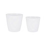 Set of pots 2 Pieces Ø 22 cm Ø 28 cm White Clay