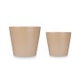 Set de pots 2 Pièces Ø 22 cm Ø 28 cm Beige Argile