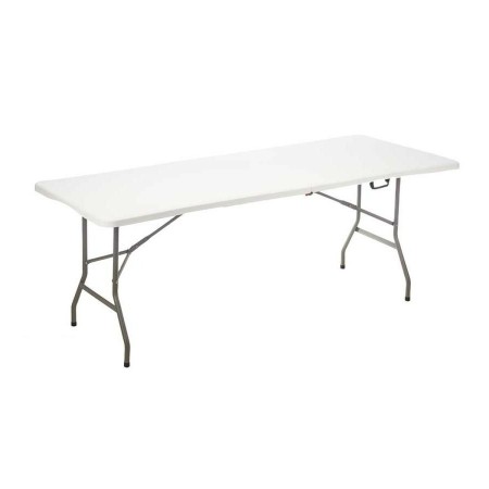 Table Klapptisch Weiß Metall Polyäthylen 244 x 76 x 74 cm