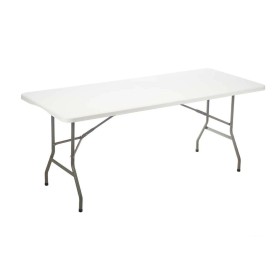 Tisch Weiß Metall Polyäthylen 183 x 76 x 74 cm