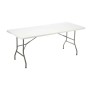 Table White Metal Polyethylene 183 x 76 x 74 cm