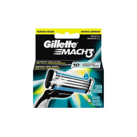 Remplacement de Lame de Rasoir Gillette Mach3 (4 uds)