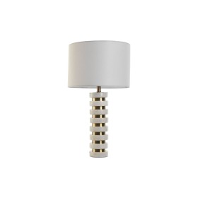 Bordslampa Home ESPRIT Vit Gyllene Marmor 50 W 220 V 38 x 38 x 72 cm