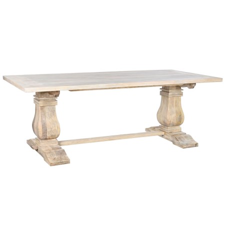 Dining Table Home ESPRIT White Natural Mango wood 215 x 100 x 76 cm