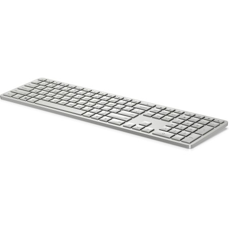 Drahtlose Tastatur HP 970 Qwerty Spanisch Silberfarben Schwarz Silber