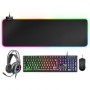 Clavier et Souris Gaming Mars Gaming MCPEXFR QWERTY Noir Français