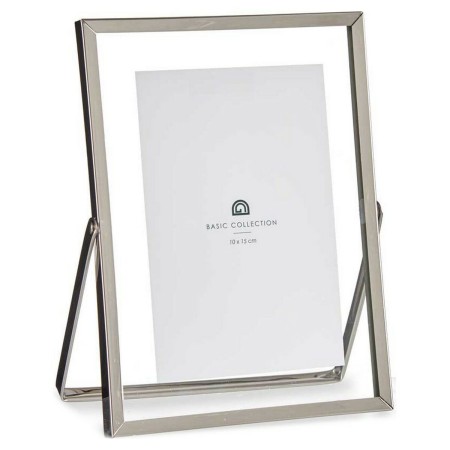 Fotoram Double Silvrig Metall Glas Plast 15,5 x 1 x 20,7 cm (10 x 15 cm)