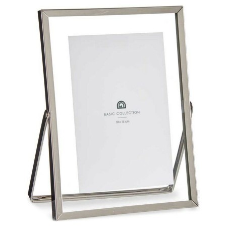 Photo frame Double Silver Metal Glass Plastic 15,5 x 1 x 20,7 cm (10 x 15 cm)