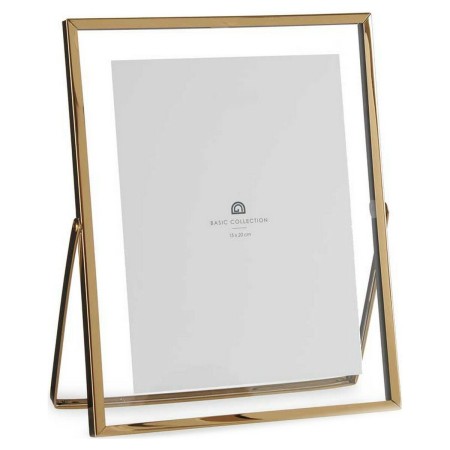 Fotorahmen Double Gold Metall Glas Kunststoff 20,5 x 1 x 25,2 cm (15 x 20 cm)