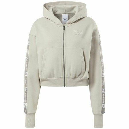 Damen Sweater mit Kapuze Reebok Tape Pack W Moonstone Beige Gelb