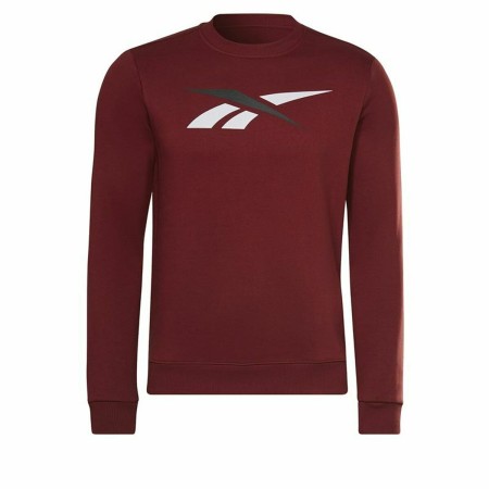 Men’s Sweatshirt without Hood Reebok Vector Crew Maroon Brown