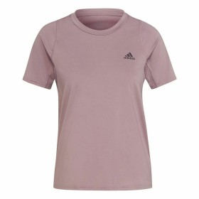 Damen Kurzarm-T-Shirt Adidas Run Fast Rosa