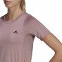 T-shirt à manches courtes femme Adidas Run Fast Rose