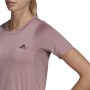 T-shirt med kortärm Dam Adidas Run Fast Rosa