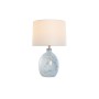Bordslampa Home ESPRIT Blå Vit Glas 50 W 220 V 40 x 40 x 66 cm